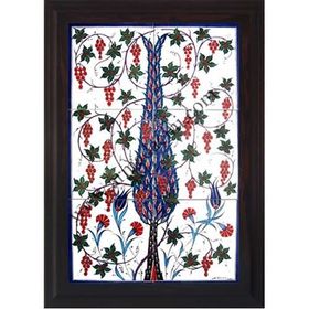 Armada Çini 40X60 Cm Ed 519 Tek Selvi Eldekoru Çini Pano
