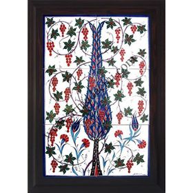 Armada Çini 40X60 Cm Ed 519 Tek Selvi Eldekoru Çini Pano