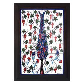 Armada Çini 40X60 Cm Ed 519 Tek Selvi Eldekoru Çini Pano