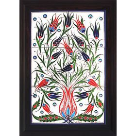 Armada Çini 40X60 Cm Ed 522 Lalezar Eldekoru Çini Pano