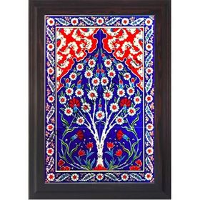 Armada Çini 40X60 Cm Ed 602 Kobalt Hayat Ağacı Çini Pano