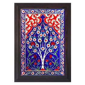 Armada Çini 40X60 Cm Ed 602 Kobalt Hayat Ağacı Çini Pano