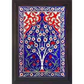 Armada Çini 40X60 Cm Ed 602 Kobalt Hayat Ağacı Çini Pano