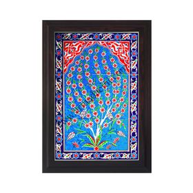Armada Çini 40x60 Cm ED 603 Turkuaz Hayat Ağacı Çini Pano