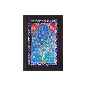 Armada Çini 40x60 Cm ED 603 Turkuaz Hayat Ağacı Çini Pano