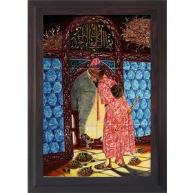 Armada Çini 40x60 Cm ED 617 Kaplumbağa Terbiyecisi Çini Pano