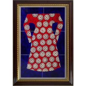 Armada Çini 40x60 Cm ED 654 Kırmızı Dönence Kaftan Çini Pano