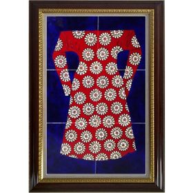 Armada Çini 40x60 Cm ED 654 Kırmızı Dönence Kaftan Çini Pano