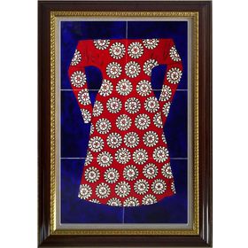 Armada Çini 40x60 Cm ED 654 Kırmızı Dönence Kaftan Çini Pano