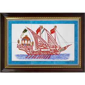 Armada Çini 40x60 cm ED 666 Fetih Kalyon Çini Pano