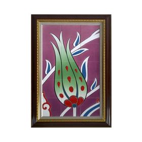 Armada Çini 60x100 Cm ED 614 Pembe Lale Eldekoru Çini Pano
