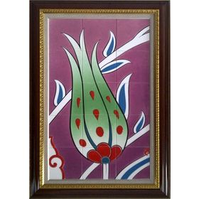 Armada Çini 60x100 Cm ED 614 Pembe Lale Eldekoru Çini Pano