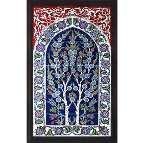 Armada Çini 60X100 cm Ed 620 Çift Hayatağacı Eldekoru Çini Pano