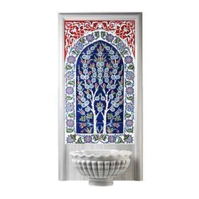 Armada Çini 60X100 cm Ed 620 Çift Hayatağacı Eldekoru Çini Pano