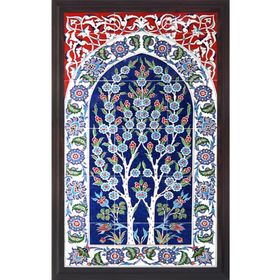 Armada Çini 60X100 cm Ed 620 Çift Hayatağacı Eldekoru Çini Pano