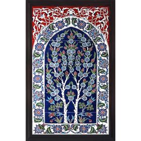 Armada Çini 60X100 cm Ed 620 Çift Hayatağacı Eldekoru Çini Pano