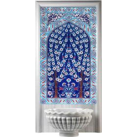 Armada Çini 60X100 Cm Ed 622 Kobalt Hayatağacı Çini Pano
