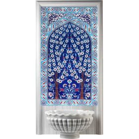 Armada Çini 60X100 Cm Ed 622 Kobalt Hayatağacı Çini Pano