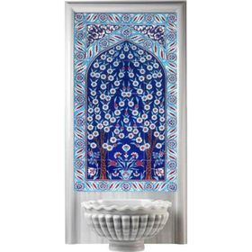 Armada Çini 60X100 Cm Ed 622 Kobalt Hayatağacı Çini Pano