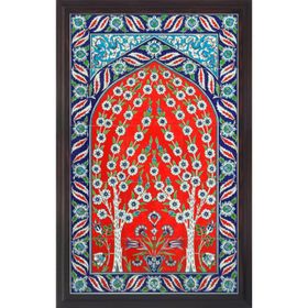 Armada Çini 60X100 Cm Ed 623 Kırmızılı Hayatağacı Çini Pano