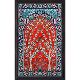 Armada Çini 60X100 Cm Ed 623 Kırmızılı Hayatağacı Çini Pano