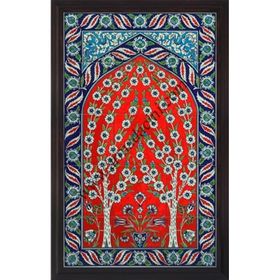 Armada Çini 60X100 Cm Ed 623 Kırmızılı Hayatağacı Çini Pano