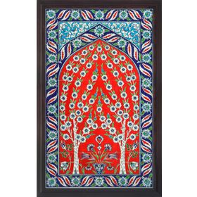 Armada Çini 60X100 Cm Ed 623 Kırmızılı Hayatağacı Çini Pano