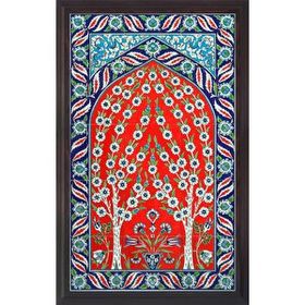 Armada Çini 60X100 Cm Ed 623 Kırmızılı Hayatağacı Çini Pano