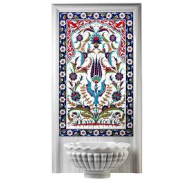 Armada Çini 60X100 Cm Ed 624 Hançerli Eldekoru Çini Pano