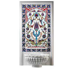 Armada Çini 60X100 Cm Ed 624 Hançerli Eldekoru Çini Pano
