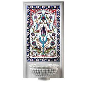 Armada Çini 60X100 Cm Ed 624 Hançerli Eldekoru Çini Pano