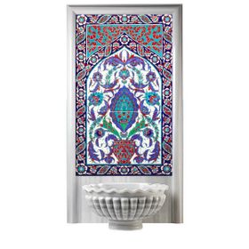 Armada Çini 60X100 Cm Ed 626 Göbekli Eldekoru Çini Pano