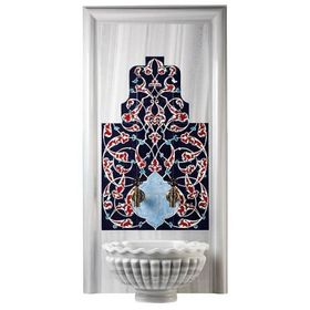 Armada Çini 60x105 Eldekoru Rumi Türk Hamamı İznik Çini Pano