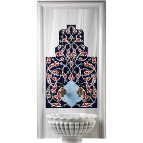 Armada Çini 60x105 Eldekoru Rumi Türk Hamamı İznik Çini Pano