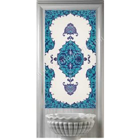 Armada Çini 60X120 Koçer Serigraf Türk Hamamı İznik Çini Pano Kütahya Çinileri
