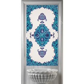 Armada Çini 60X120 Koçer Serigraf Türk Hamamı İznik Çini Pano Kütahya Çinileri