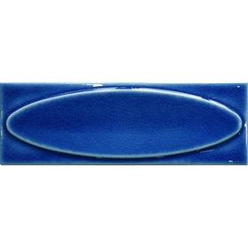 Armada Çini 7x21 cm Elips Kobalt Desenli Çini Seramik Karo