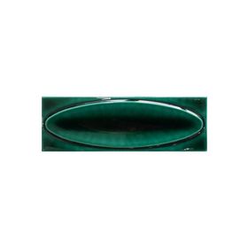 Armada Çini 7x21 cm Elips Yeşil Desenli Çini Seramik Karo