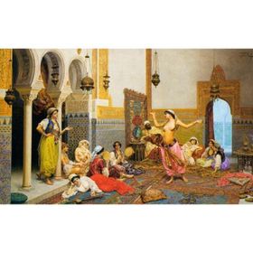 Armada Çini 80x120 Osmanlı Türk Hamamı Sazende Digital Baskı Pano