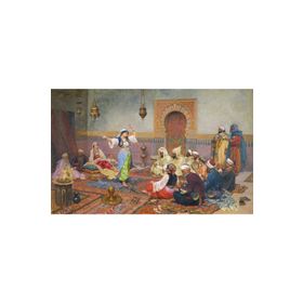 Armada Çini 80x140 Osmanlı Türk Hamamı Dansöz Digital Baskı Pano