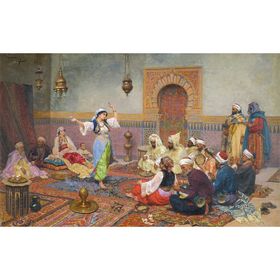 Armada Çini 80x140 Osmanlı Türk Hamamı Dansöz Digital Baskı Pano