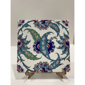Armada Çini AC 1 Yaprak Desenli Kütahya 20x20 cm Çini Karo
