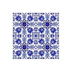 Armada Çini Ac 10 20x20 cm Selçuk Mavi Çiçek Desenli Kütahya Çini