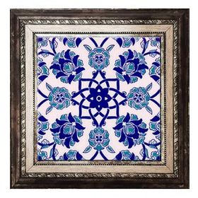 Armada Çini Ac 10 20x20 cm Selçuk Mavi Çiçek Desenli Kütahya Çini