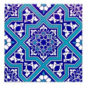 Armada Çini Ac 12 20x20 cm Selçuk Yıldız Geçme Desenli Çini Karo