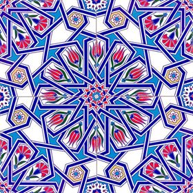 Armada Çini Ac 17 20x20 cm Geometrik Desenli Çini Seramik Karo