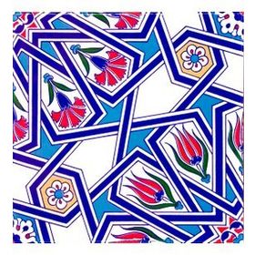 Armada Çini Ac 17 20x20 cm Geometrik Desenli Çini Seramik Karo