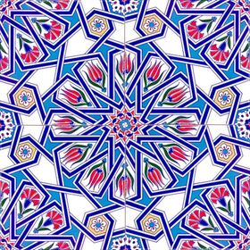 Armada Çini Ac 17 20x20 cm Geometrik Desenli Çini Seramik Karo