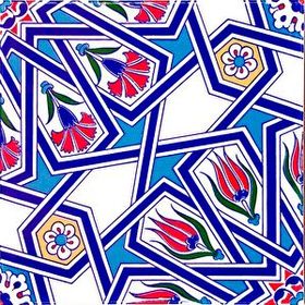 Armada Çini Ac 17 20x20 cm Geometrik Desenli Çini Seramik Karo