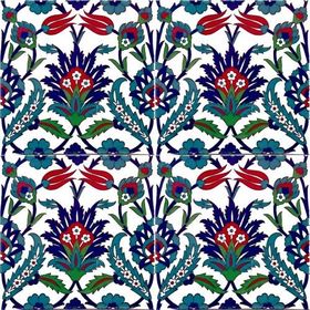 Armada Çini Ac 19 20x20 cm Laleli Desen Osmanlı Çini Seramik Karo